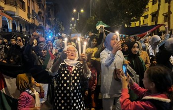 دور بارز للمرأة المغربية في تنظيم المظاهرات الداعمة لغزة. الصورة من مسيرة مدينة المحمدية، الأحد 19/ نوفمبر