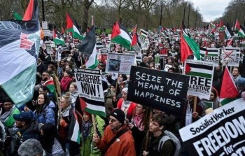 مظاهرة حاشدة في لندن ضد الحرب على غزة