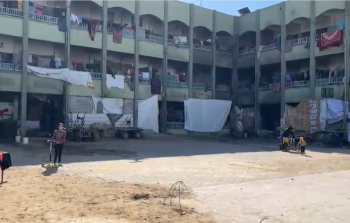 مدرسة تؤوي نازحين شمالي قطاع غزة