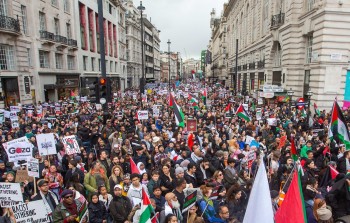 صورة أرشيفية- مظاهرة حاشدة في لندن، أكتوبر/تشرين الأول 2023، لندن