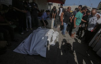 تشييع شهداء صباح اليوم في مستشفى الأقصى بدير البلح وسط قطاع غزة