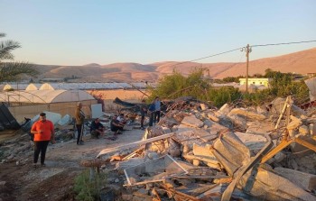 قوات الاحتلال تنفذ عمليات هدم في قرية فروش بيت دجن شرق نابلس