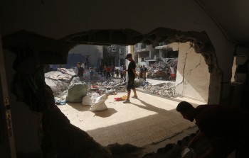 الدمار في مكان غارة 