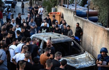 السيارة التي كان يستقلها الشهداء الأربعة في نابلس