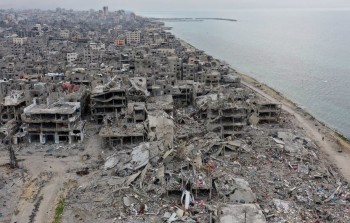 صورة جوية للدمار في شمال غزة
