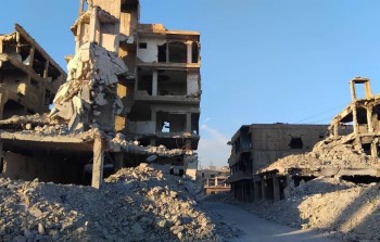مخيم اليرموك المدمر، تصوير 