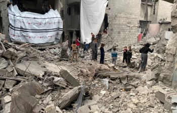 آثار الدمار في مباني سكنية بحي الدرج بمدينة غزة 16-1-2025