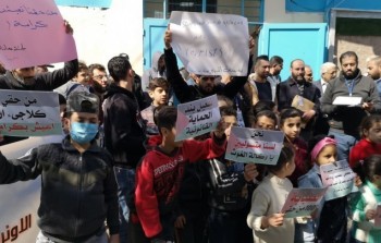 من اعتصام سابق لفلسطيني سوريا في لبنان للمطالبة بالحماية القانونية
