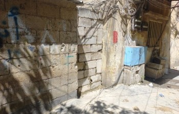 أحد المداخل الفرعية التي أغلقها الجيش اللبناني في مخيم البداوي