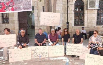 من تجمع الإضراب عن الطعام في رام الله