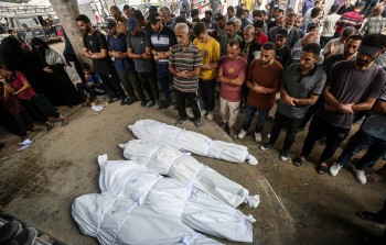تشييع شه\اء في مدينة غزة