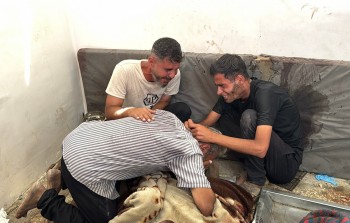 فلسطينيون يودعون شهيداً في دير البلح وسط قطاع غزة(APA)