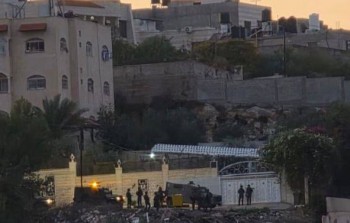 المنزل المحاصر في منطقة جبل أبو ظهير - جنين