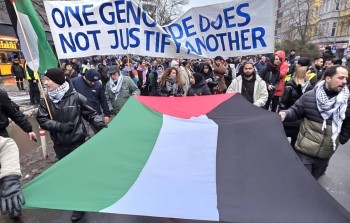 مظاهرة حاشدة دعماً لفلسطين في برلين
