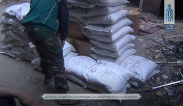 المساعدات التي وصلت لهيئة تحرير الشام في مخيم اليرموك
