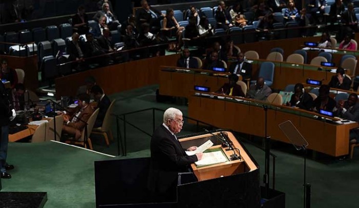 محمود عباس امام الجمعية العامة للامم المتحدة