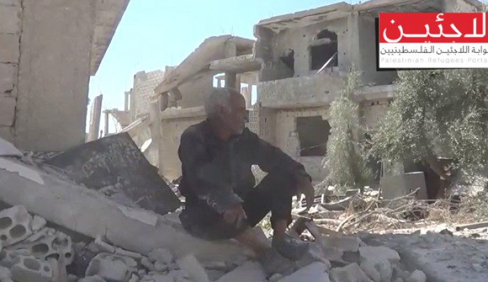 جانب من الدمار في مخيم درعا