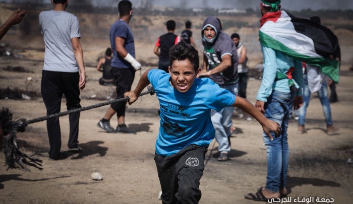من جمعة "الوفاء للجرحى" ضمن مسيرات العودة الكبرى في قطاع غزة