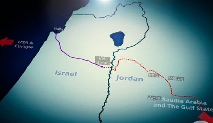 خط نقل بضائع بين الكيان الصهيوني والأردن والسعودية والسلطة الفلسطينية