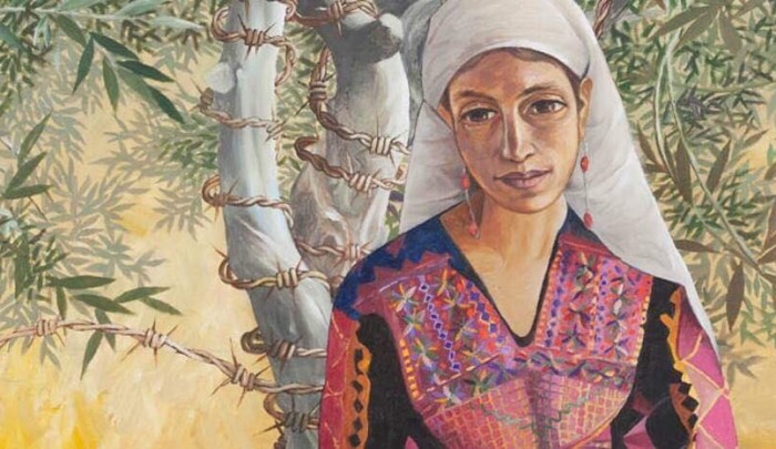 سليمان منصور، صباح هادئ، ٢٠٠٩، ألوان زيتية على قماش، ١١٤ × ١١٠ سم