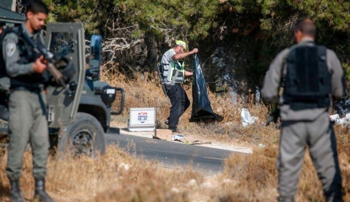 فلسطين المحتلة - من المكان الذي عُثر فيه على الجندي القتيل
