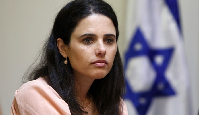 زعيمة حزب "اليمين الإسرائيلي الجديد" ووزيرة القضاء السابقة في حكومة الاحتلال: إيليت شاكيد
