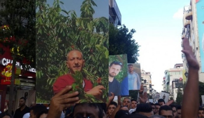  من مسيرة شعبية خرجت في رام الله، رفضاً للتحقيق العسكري الذي تعرض له الأسير: سامر عربيد