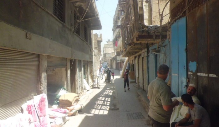 الطريق المؤدي إلى منطقة "تحت التكية" ببغداد حيث عاش الفلسطينيون بداية لجوئهم 