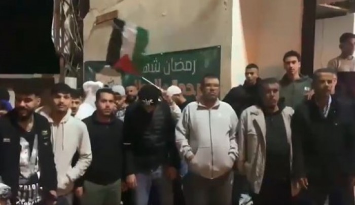 مظاهرة في تجمع الشبريحا للاجئين الفلسطينيين في مدينة صور جنوب لبنان