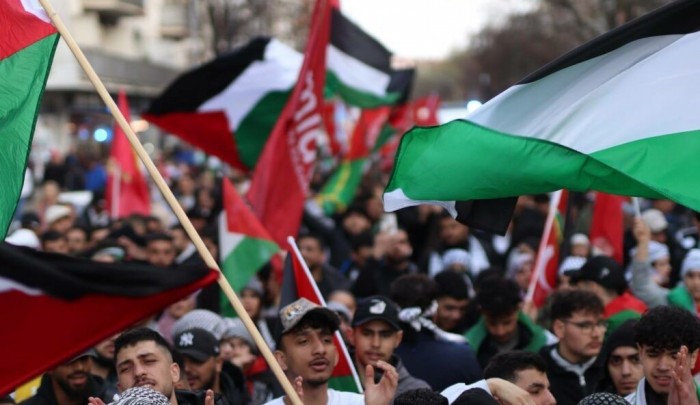 تظاهرة سابقة لفلسطينيين في ألمانيا