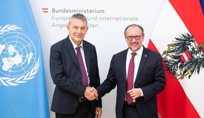 لقاء المفوض العام لوكالة أونروا ووزير الخارجية النمساوي في فيينا