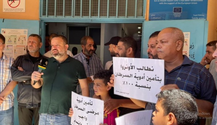 اعتصام الحراك الفلسطيني في مخيم عين الحلوة يوم الجمعة 21 تموز