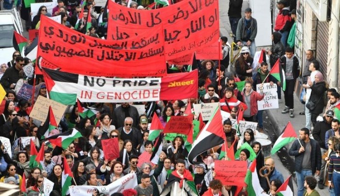 تظاهرة في تونس تضامناً مع قطاع غزة