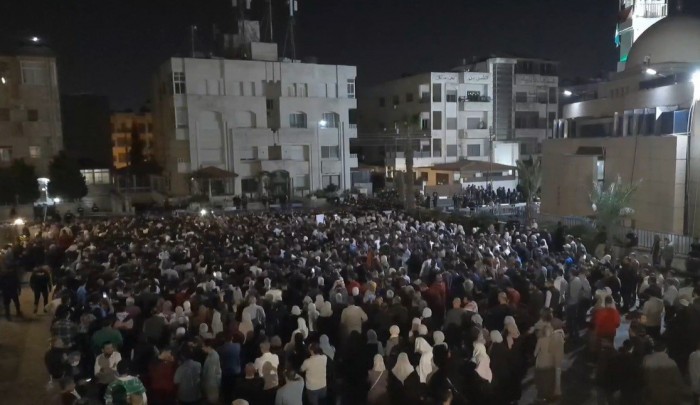 مظاهرة أمام سفارة الاحتلال في العاصمة الأردنية عمان