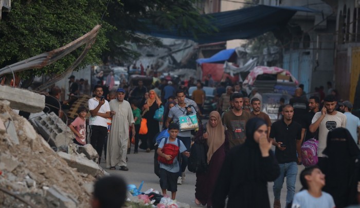 نزوح الفلسطينيين في مخيم البريج 28-7-2024.