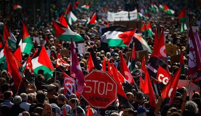 مظاهرة برشلونة 4 تشرين الأول/ أكتوبر (Getty images)