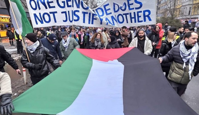 مظاهرة حاشدة دعماً لفلسطين في برلين