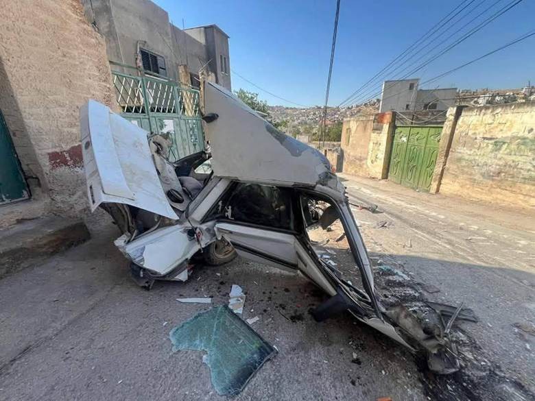 اضرار في ممتلكات الفلسطينيين في مخيم الفارعة